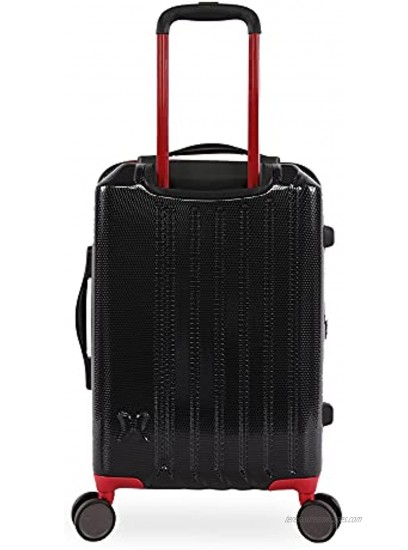 Hurley Swiper Hardside Spinner Carry On Luggage 21 Black Red