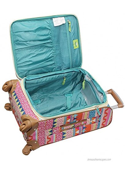 Lily Bloom Midsize 24 Expandable Design Pattern Luggage With Spinner Wheels 24in On the Prowl