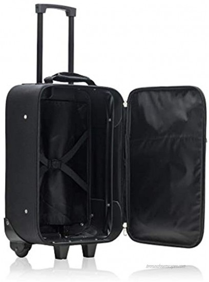 Millennium by Travelway 18in Compact Wheeled Rolling Carry-on 20 Inch length with wheels Black
