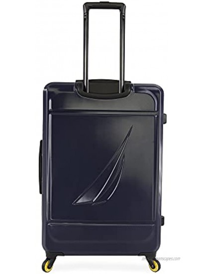 NAUTICA Roadie Hardside Spinner Check in Luggage 29 Navy Yellow Large Inch