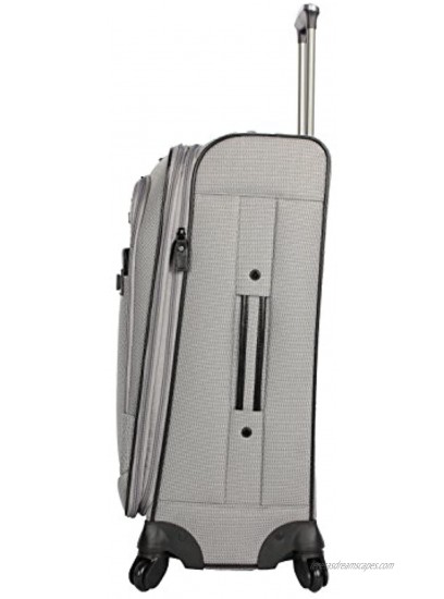 Nicole Miller New York Coralie Collection 20 Carry On Expandable Upright Luggage Spinner 20 in Coralie Grey