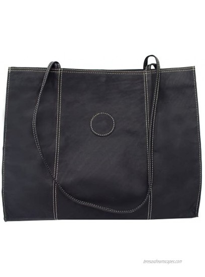 Piel Leather Carry-All Market Bag Black One Size