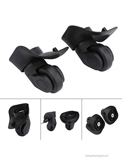 RiToEasysports 2Pcs Luggage Wheels,PVC Luggage Wheels Replacement Single Roller Double Bearing Flexible for Suitcase Accessory