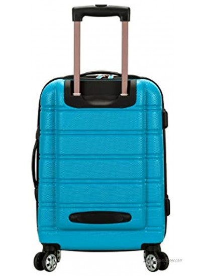 Rockland Melbourne Hardside Expandable Spinner Wheel Luggage Turquoise Carry-On 20-Inch
