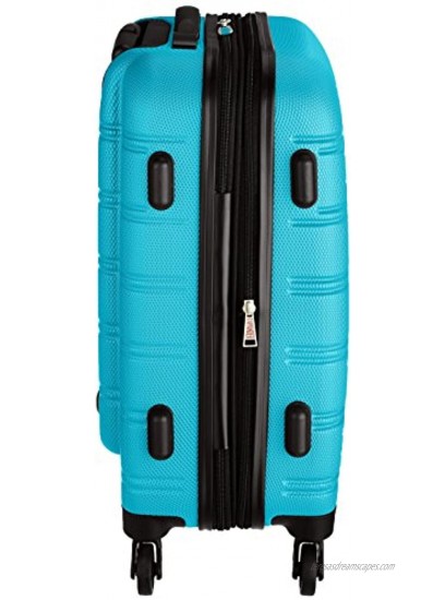 Rockland Melbourne Hardside Expandable Spinner Wheel Luggage Turquoise Carry-On 20-Inch
