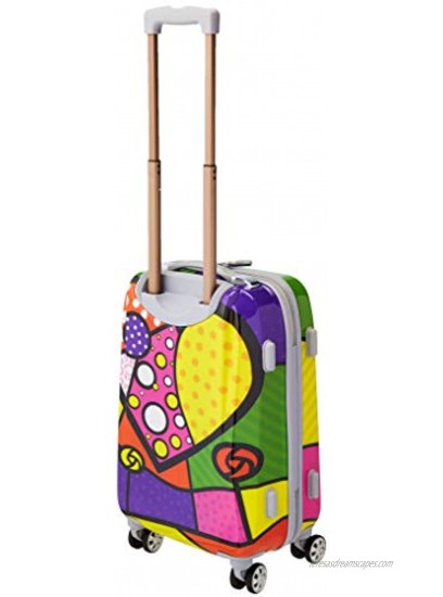 Rockland Vision Hardside Spinner Wheel Luggage Heart Carry-On 20-Inch