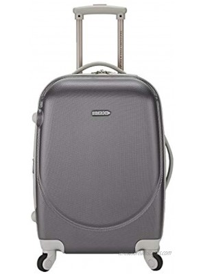 TPRC Barnet 2.0 Hardside Expandable Spinner Luggage Neon Silver Carry-On 20-Inch