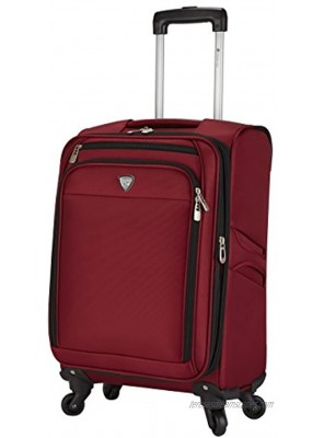 Travelers Club Monterey Softside Spinner Luggage Red Carry-On 18-Inch