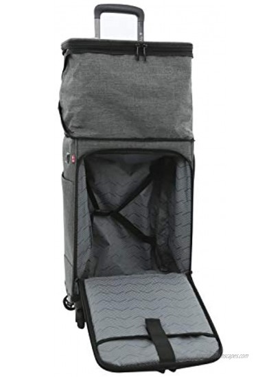 Travelers Club Top Expandable +50% Capacity Luggage with USB Port Gray 21 Spinner Carry-On