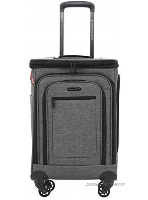 Travelers Club Top Expandable +50% Capacity Luggage with USB Port Gray 21 Spinner Carry-On
