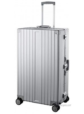 TRAVELKING All Aluminum Luggage Hard Shell Luggage Case Carry On Spinner Suitcase Silver 24"