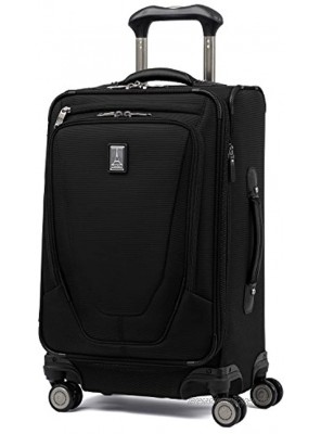 Travelpro Crew 11-Softside Expandable Luggage with Spinner Wheels Black Carry-On 21-Inch