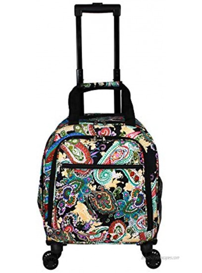 World Traveler Women's Prints 18-inch Spinner Carry-On Luggage Multi Paisley One Size