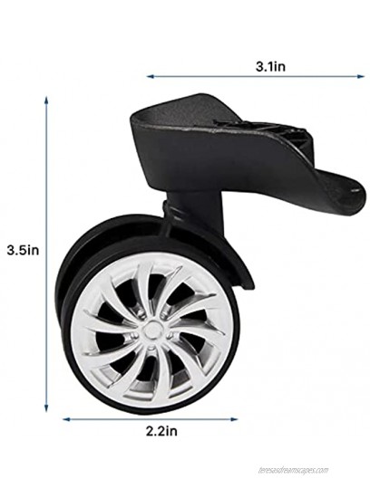 YHG Luggage Swivel Wheels Luggage Replacement Wheels Suitcase Wheels for Luggage Suitcase Replacing and Repairing2pcs