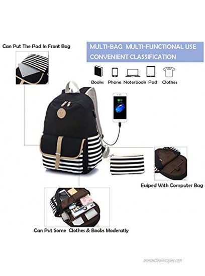 Backpack for Teen Girls,4 In 1 Backpack Set ,Lightweight Women Shoulder Bags Combo for School Bookbag