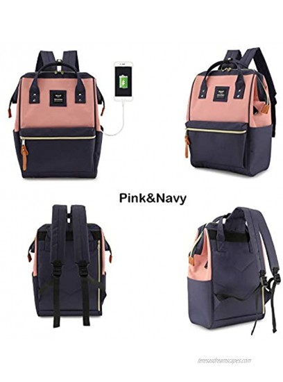 Himawari Laptop Backpack Travel Backpack With USB Charging Port Large Diaper Bag Doctor Bag School Backpack for Women&Men XK-05#-USB L）