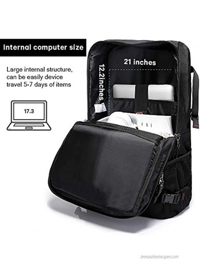 KAKA Travel Backpack Carry On Backpack Durable Convertible Duffle Bag Fit for 17.3 Inch Laptop for Men and WomenLarge 40L