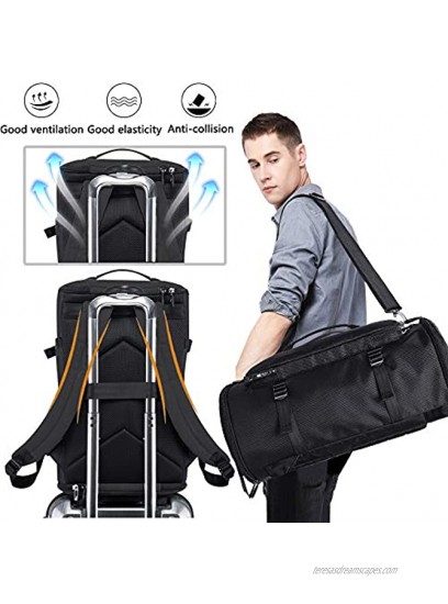 KAKA Travel Duffel Backpack Outdoor Travel Bag with Shoe Compartment Laptop Bookbag Weekender Overnight Carry On Daypack Water-Resistant College Bookbag Camping Rucksack Luggage for Men and Women…
