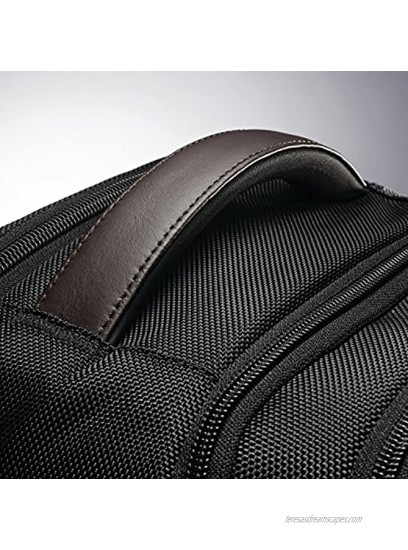Samsonite Kombi 4 Square Backpack with Smart Sleeve Black Brown 15.75 x 9 x 5.5-Inch