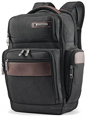 Samsonite Kombi 4 Square Backpack with Smart Sleeve Black Brown 15.75 x 9 x 5.5-Inch
