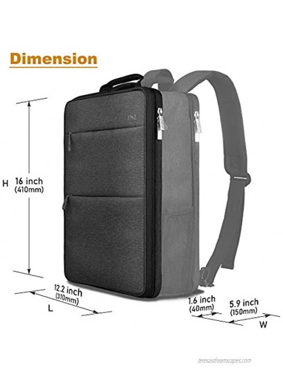 Slim & Expandable Laptop Backpack 15 15.6 16 Inch Sleeve with USB Port Spill-Resistant Notebooks Bag Case for Most 14-16 Inch MacBooks Surface-Books Dell HP Lenovo Asus Computers Dark Gray