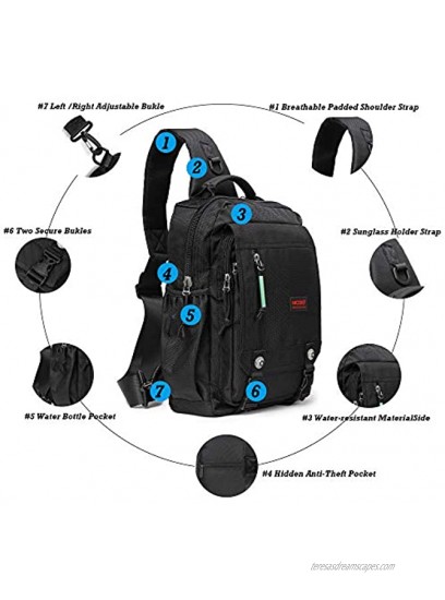 Sling Bags Chest Shoulder Backpacks 13.3'' 14.1'' Laptop Backpack Crossbody Messenger Bag Travel Outdoor Men Women