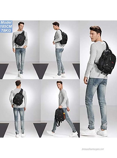 Sling Bags Chest Shoulder Backpacks 13.3'' 14.1'' Laptop Backpack Crossbody Messenger Bag Travel Outdoor Men Women
