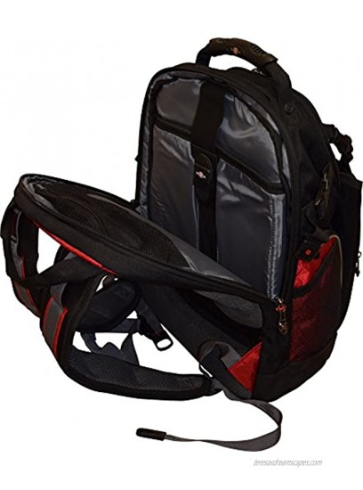 SwissGear Maxxum Double Zipper Backpack With 16 Laptop Pocket Black Red