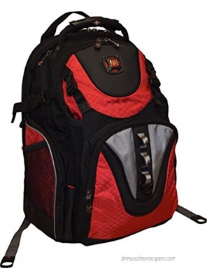 SwissGear Maxxum Double Zipper Backpack With 16 Laptop Pocket Black Red