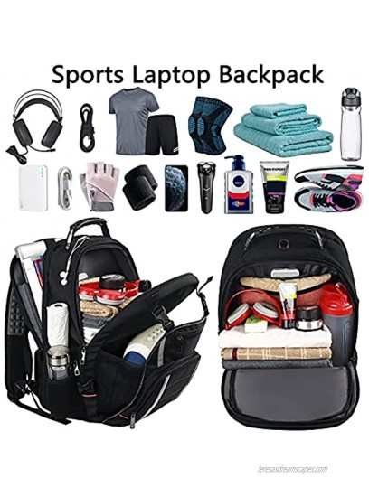 Travel Laptop Backpack Extra Large Bookbag for Men Women,Basketball Backpack with USB Charging Port RFID Anti Theft TSA Approved,School College Student Waterproof Bag Fits 17 Inch Computer Notebook
