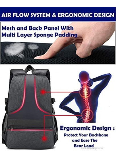 Travel Laptop Backpack School College Computer Bag Business Anti Theft with USB Charging Port