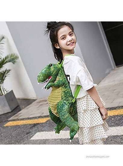 3D Dinosaur Backpack Kids Cute Animal Backpack Boys Girls Parent-Child Toddler Dinosaurs Bag Creative Gifts Green 60cm height