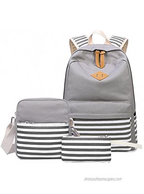 Abshoo Causal Canvas Stripe Backpack Cute Teen Backpacks For Girls School Bag