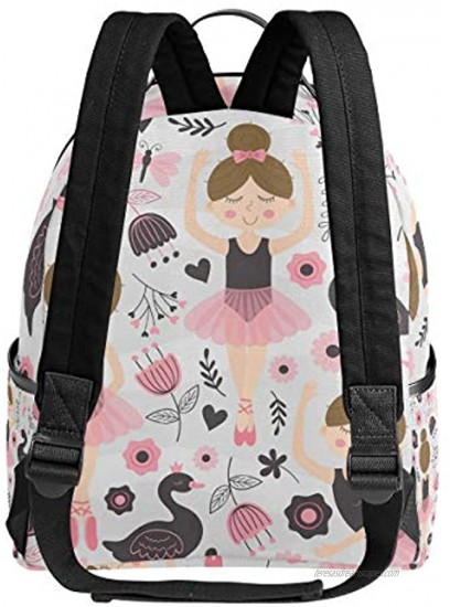 Backpack Cute Ballerina Girl Schoolbag 1-3th Grade for Boys Teen Girls Kids