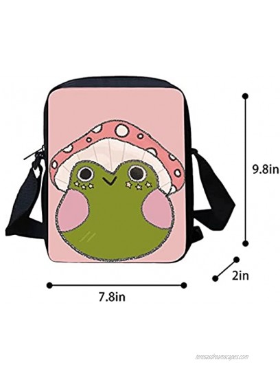 Bigbag Store-Mushroom Frog Backpack 4 Piece Set of School Supplies Multifunctional and Convenient to Travel 16 Inch.