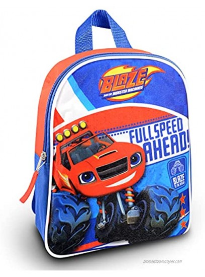 Blaze And The Monster Machines Mini Backpack ~ 3 Pc Bundle With 11 Blaze School Bag For Boys Toddlers Kids With Race Car Stickers And More Blaze School Supplies