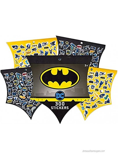DC Comics Batman MINI Backpack Preschool Bundle ~ Batman School Supplies And 11 INCH School Bag With 300 Batman Stickers Superhero School Supplies.