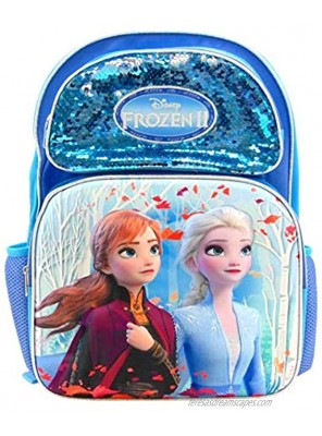 Disney Frozen 2 Elsa Anna Full Size 16 Inch 3D Backpack with Sequins