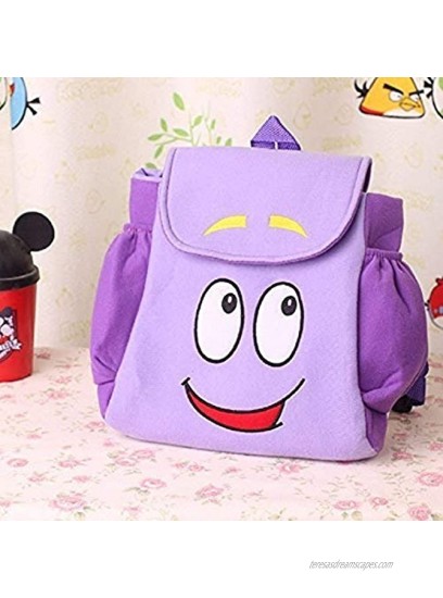 Dora Explorer Backpack Rescue Bag with Map,IGBBLOVE Pre-Kindergarten Toddler Plush Backback -Purple