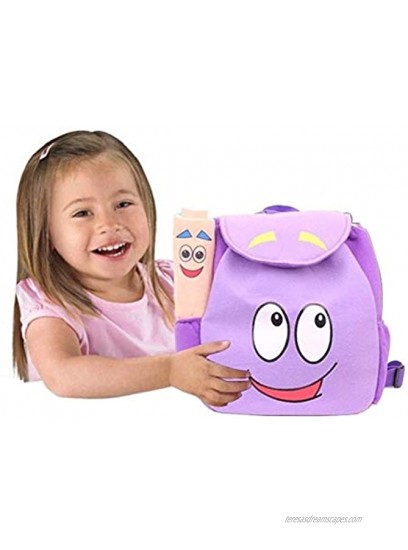 Dora Explorer Backpack Rescue Bag with Map,IGBBLOVE Pre-Kindergarten Toddler Plush Backback -Purple