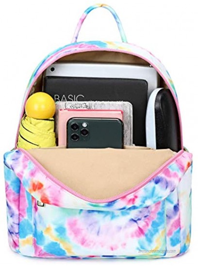 Girls Mini Backpack Womens Small Backpack Purse Teens Cute Tie Dye Travel Backpack Casual School Bookbag Blue