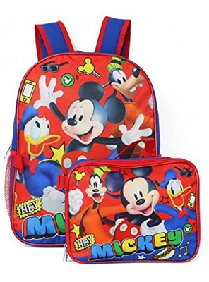 Group Ruz Mickey Mouse 16" Backpack W  Detachable Lunch Box