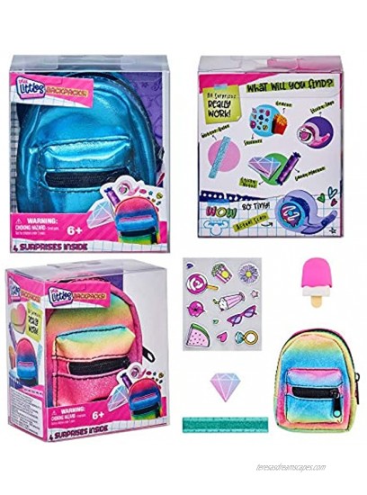 Increditoyz Real Littles Mini Backpack Handbag and Sneakers 3-Pack Accessories Gift Bundle