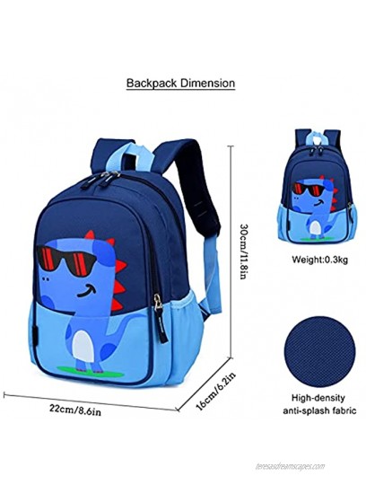 Kids Toddler Backpack Boys with Blue Kindergarten Leash Bookbag