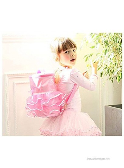 KingBig Dance Backpack Dance Bag Super Cost-effective Little Girl's Ballet Duffel Bags Backpack with Pink Lace for Girls&Dancers