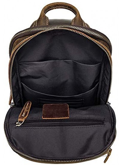 Lannsyne Vintage Full Grain Leather Sling Bag Crossbody Chest Daypack