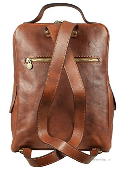 Leather Backpack Rucksack City Bag Unisex Matt Brown Time Resistance