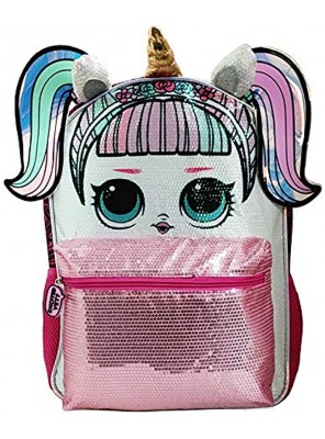 LOL Large 16" Unicorn Sequin Backpack New with Tags