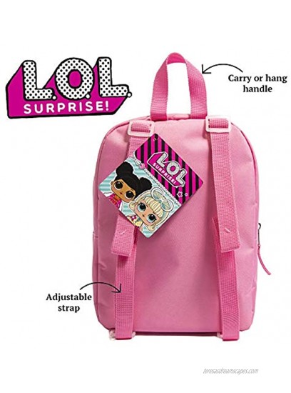 LOL Mini Backpack for Girls and Toddlers with Front Pocket Quilted 12 inch