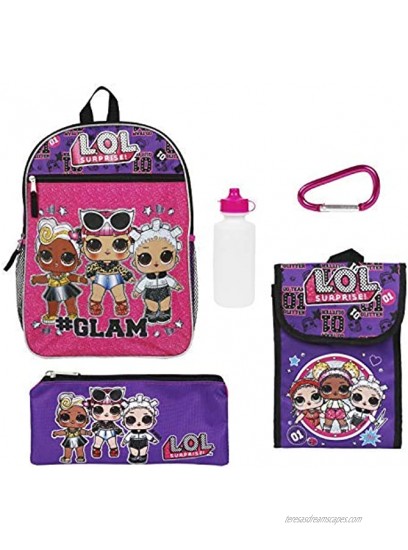 LOL Surprise Purple Back too School Essentials Set for Girls Purple Size 16